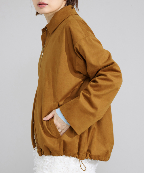 IENA（イエナ）の「フェイクスエードブルゾン（ライダースジャケット・レディース・キャメル・FREE）」の8枚目の写真