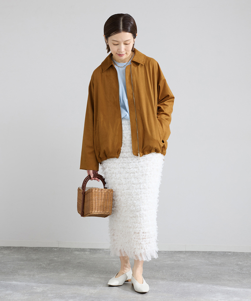 IENA（イエナ）の「フェイクスエードブルゾン（ライダースジャケット・レディース・キャメル・FREE）」の12枚目の写真