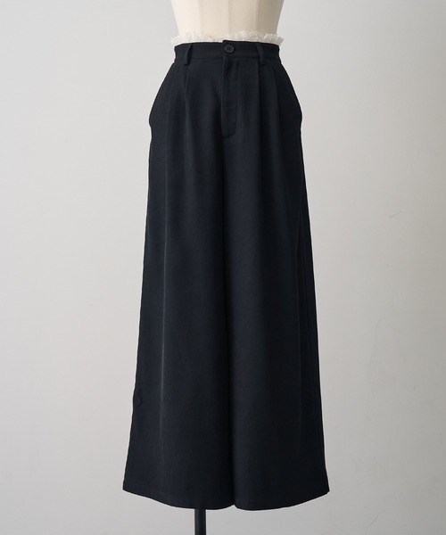 NOGLE（ノグル）の「【NOGLE/ノグル】ウエストフリルレーススラックス（スラックス・レディース・ブラック系/グレー/グレー系/アイボリー系/ブラック・FREE）」の2枚目の写真