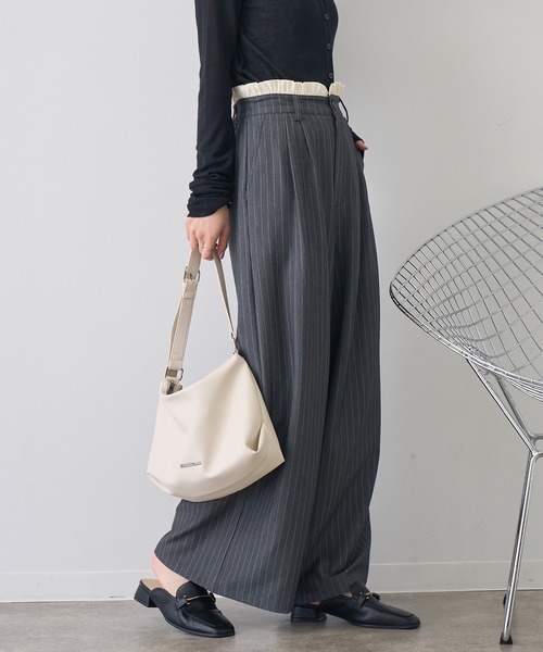 NOGLE（ノグル）の「【NOGLE/ノグル】ウエストフリルレーススラックス（スラックス・レディース・ブラック系/グレー/グレー系/アイボリー系/ブラック・FREE）」の21枚目の写真