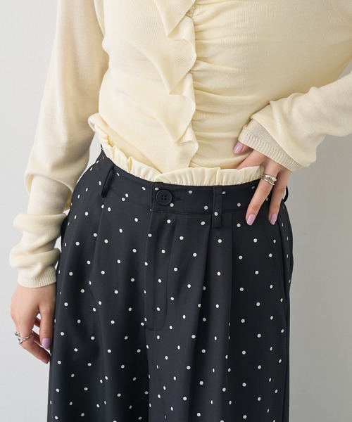 NOGLE（ノグル）の「【NOGLE/ノグル】ウエストフリルレーススラックス（スラックス・レディース・ブラック系/グレー/グレー系/アイボリー系/ブラック・FREE）」の14枚目の写真