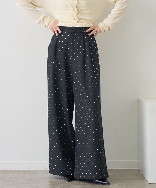 NOGLE（ノグル）の「【NOGLE/ノグル】ウエストフリルレーススラックス（スラックス・レディース・ブラック系/グレー/グレー系/アイボリー系/ブラック・FREE）」の8枚目の写真