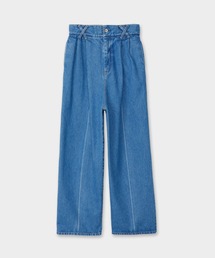 CINOH（チノ）の「2-TUCK CREASED DENIM TROUSERS M.BLUE（デニムパンツ）」