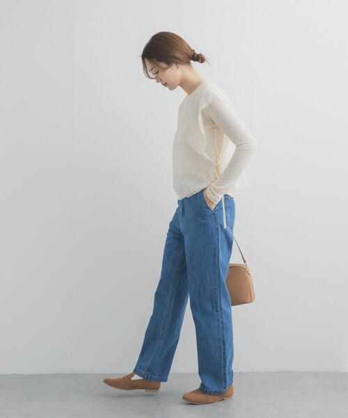 URBAN RESEARCH DOORS（アーバンリサーチドアーズ）の「2WAYレースカバー | レースベスト/セレモニー/オケージョン/入卒式/お呼ばれ/フェミニン/きれいめ/結婚式/レイヤード（ストール/ショール・レディース・ブラック/ナチュラル・ONE）」の7枚目の写真