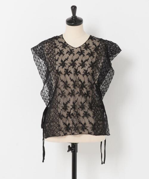 URBAN RESEARCH DOORS（アーバンリサーチドアーズ）の「2WAYレースカバー | レースベスト/セレモニー/オケージョン/入卒式/お呼ばれ/フェミニン/きれいめ/結婚式/レイヤード（ストール/ショール・レディース・ブラック/ナチュラル・ONE）」の21枚目の写真