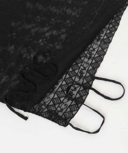 URBAN RESEARCH DOORS（アーバンリサーチドアーズ）の「2WAYレースカバー | レースベスト/セレモニー/オケージョン/入卒式/お呼ばれ/フェミニン/きれいめ/結婚式/レイヤード（ストール/ショール・レディース・ブラック/ナチュラル・ONE）」の22枚目の写真