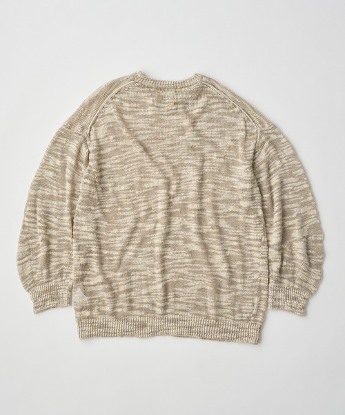UNFIL(アンフィル)の「UNFIL アンフィル / linen & silk melange slub yarn P/O リネンシルクメランジスラブヤーンプルオーバー / WXSP-UW101(ニット/セーター・レディース・バイオレット/クリーム・1)」の4枚目の写真