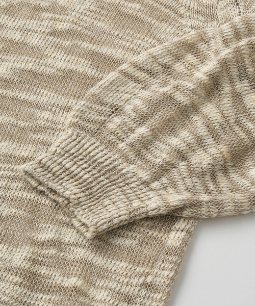 UNFIL(アンフィル)の「UNFIL アンフィル / linen & silk melange slub yarn P/O リネンシルクメランジスラブヤーンプルオーバー / WXSP-UW101(ニット/セーター・レディース・バイオレット/クリーム・1)」の5枚目の写真