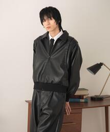 LUCY | LUCY/【26年春新作】PUタックボンバージャケット(ライダースジャケット)