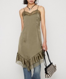 LAGUA GEM（ラグアジェム）の「SATIN LACE CAMI ワンピース（ワンピース）」