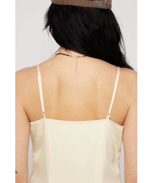 LAGUA GEM（ラグアジェム）の「SATIN LACE CAMI ワンピース（ワンピース・レディース・ブラック/オフホワイト/カーキ・SMALL/MEDIUM）」の8枚目の写真