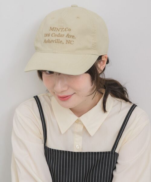 RETRO GIRL（レトロガール）の「刺繍入りウォッシュキャップ（キャップ・レディース・ピンク/オフホワイト/チャコールグレー/ブルー・ONE SIZE）」の12枚目の写真