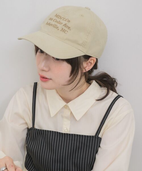 RETRO GIRL（レトロガール）の「刺繍入りウォッシュキャップ（キャップ・レディース・ピンク/オフホワイト/チャコールグレー/ブルー・ONE SIZE）」の13枚目の写真