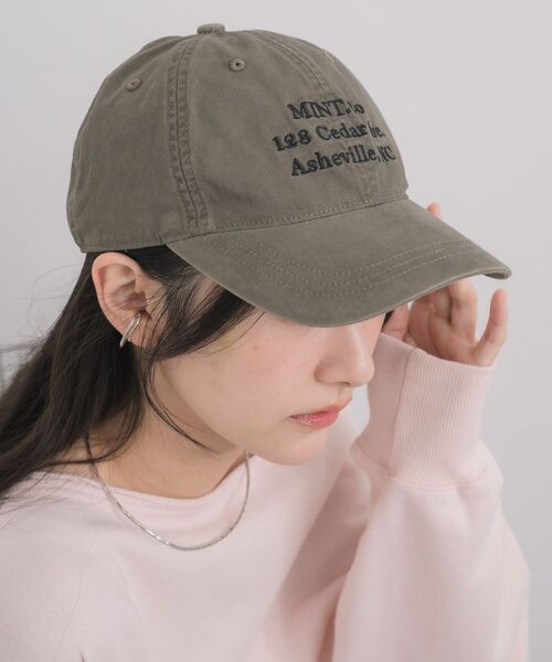 RETRO GIRL（レトロガール）の「刺繍入りウォッシュキャップ（キャップ・レディース・ピンク/オフホワイト/チャコールグレー/ブルー・ONE SIZE）」の14枚目の写真