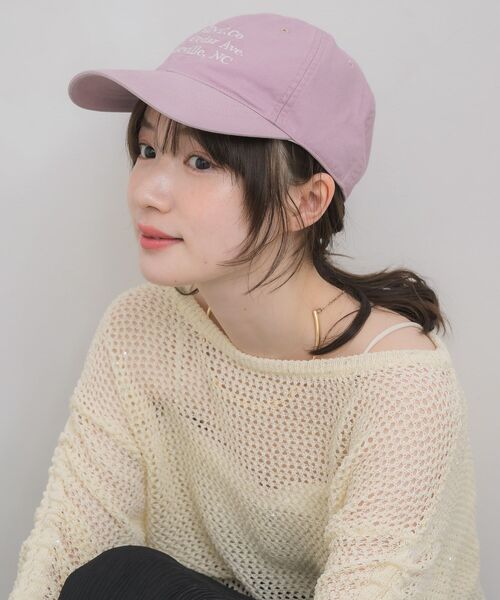 RETRO GIRL（レトロガール）の「刺繍入りウォッシュキャップ（キャップ・レディース・ピンク/オフホワイト/チャコールグレー/ブルー・ONE SIZE）」の16枚目の写真