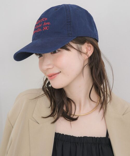 RETRO GIRL（レトロガール）の「刺繍入りウォッシュキャップ（キャップ・レディース・ピンク/オフホワイト/チャコールグレー/ブルー・ONE SIZE）」の7枚目の写真