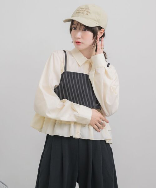 RETRO GIRL（レトロガール）の「刺繍入りウォッシュキャップ（キャップ・レディース・ピンク/オフホワイト/チャコールグレー/ブルー・ONE SIZE）」の17枚目の写真