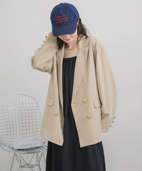 RETRO GIRL（レトロガール）の「刺繍入りウォッシュキャップ（キャップ・レディース・ピンク/オフホワイト/チャコールグレー/ブルー・ONE SIZE）」の20枚目の写真