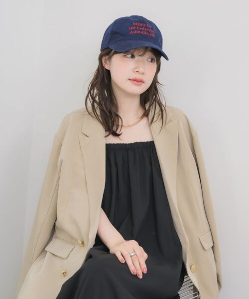 RETRO GIRL（レトロガール）の「刺繍入りウォッシュキャップ（キャップ・レディース・ピンク/オフホワイト/チャコールグレー/ブルー・ONE SIZE）」の21枚目の写真