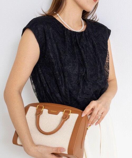 NOLLEY’S(ノーリーズ)の「ウォッシャブルレースレイヤードブラウス(シャツ/ブラウス・レディース・ブラック/ネイビー/ホワイト・38)」の1枚目の写真