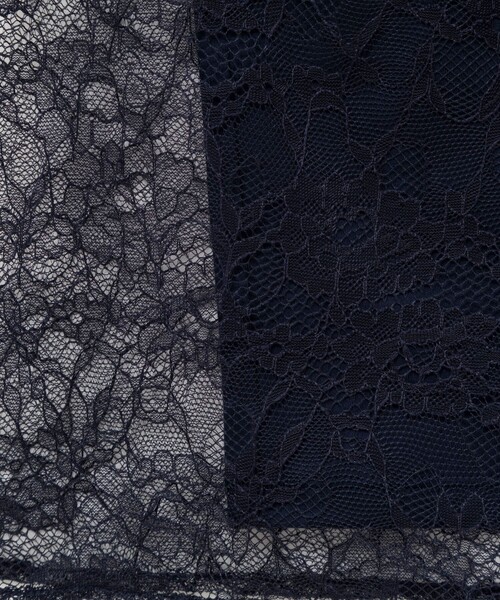 NOLLEY’S(ノーリーズ)の「ウォッシャブルレースレイヤードブラウス(シャツ/ブラウス・レディース・ブラック/ネイビー/ホワイト・38)」の4枚目の写真