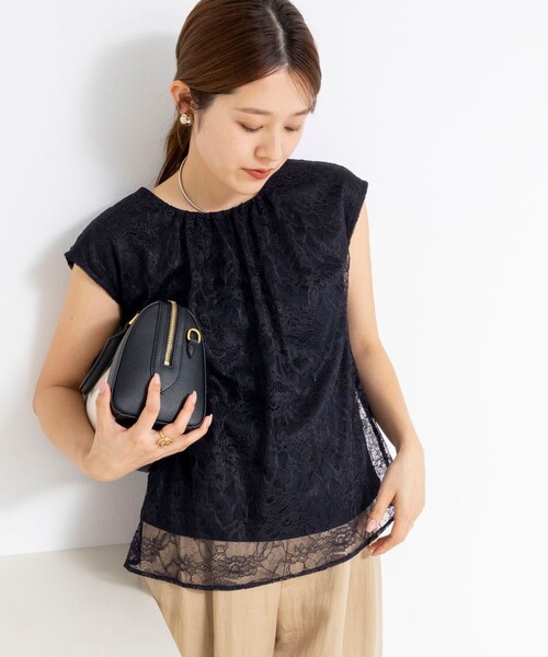 NOLLEY’S(ノーリーズ)の「ウォッシャブルレースレイヤードブラウス(シャツ/ブラウス・レディース・ブラック/ネイビー/ホワイト・38)」の19枚目の写真