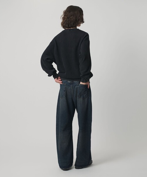 MONKEY TIME（モンキータイム）の「ウォッシュド ワッフル クルーネック（スウェット・メンズ・ブラック/ターコイズブルー・L/M/S/XL）」の8枚目の写真