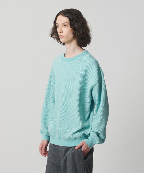 MONKEY TIME（モンキータイム）の「ウォッシュド ワッフル クルーネック（スウェット・メンズ・ブラック/ターコイズブルー・L/M/S/XL）」の10枚目の写真