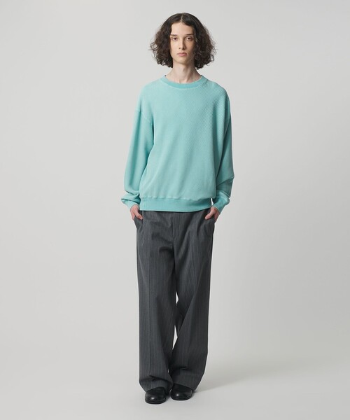 MONKEY TIME（モンキータイム）の「ウォッシュド ワッフル クルーネック（スウェット・メンズ・ブラック/ターコイズブルー・L/M/S/XL）」の11枚目の写真