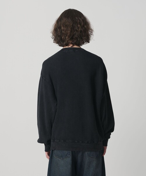 MONKEY TIME（モンキータイム）の「ウォッシュド ワッフル クルーネック（スウェット・メンズ・ブラック/ターコイズブルー・L/M/S/XL）」の16枚目の写真