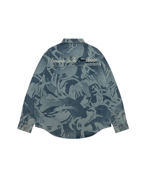 AAPE BY A BATHING APE（エーエイプバイアベイシングエイプ）の「AAPE DENIM LONG SLEEVE SHIRT(camouflage)（シャツ/ブラウス・メンズ・ブルー系その他2・MEDIUM/LARGE/X-LARGE/SMALL）」の2枚目の写真