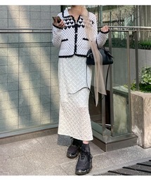 シフォンシュリンクレースペンシルスカート / Chiffon Shrink Lace Pencil Skirt