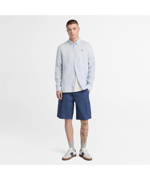 Timberland(ティンバーランド)の「リネン シャツ メンズ(シャツ/ブラウス・メンズ・グレー・X-LARGE/MEDIUM/LARGE)」の2枚目の写真