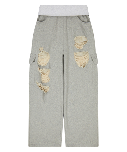 LUVISTRUE(ラヴイズトゥルー)の「EL DAMAGE COLORING TRAINING PANTS(GRAY)(スウェットパンツ・レディース・その他・FREE)」の2枚目の写真