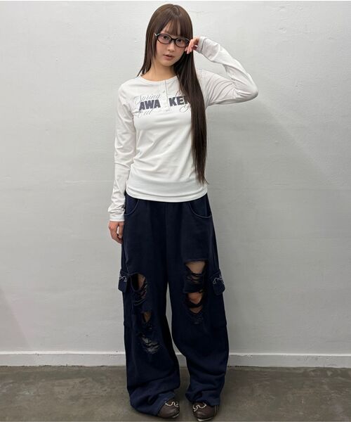 LUVISTRUE(ラヴイズトゥルー)の「EL DAMAGE COLORING TRAINING PANTS(GRAY)(スウェットパンツ・レディース・その他・FREE)」の12枚目の写真