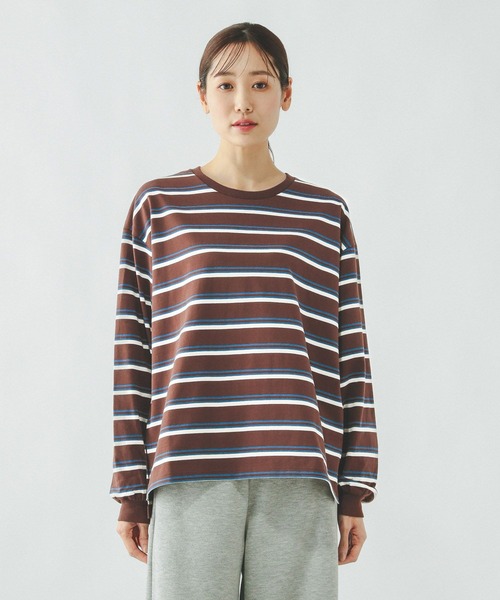 ヘビロッTEEボーダー長袖/636713（Tシャツ/カットソー）｜GLOBAL WORK