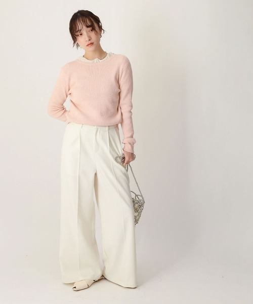 NOAHL(ノアル)の「【NOAHL】前後2wayキーホールデザインニットトップス(ニット/セーター・レディース・ピンク/アイボリー/ブラック・FREE)」の16枚目の写真
