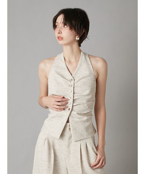 LILY BROWN（リリーブラウン）の「オーナメント釦ホルタージレ（その他トップス・レディース・ベージュ/グレー/ブルー・F）」の5枚目の写真