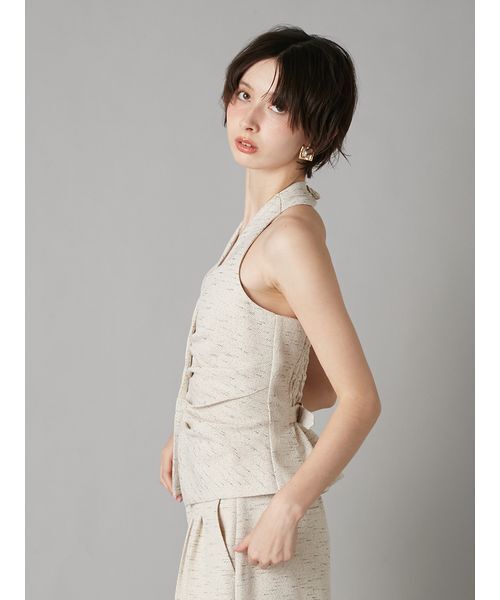 LILY BROWN（リリーブラウン）の「オーナメント釦ホルタージレ（その他トップス・レディース・ベージュ/グレー/ブルー・F）」の7枚目の写真