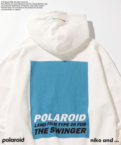 niko and...（ニコアンド）の「【Polaroid(ポラロイド)】プリントパーカー（パーカー・メンズ・オレンジ/オフホワイト/ブラック・LARGE/MEDIUM）」の8枚目の写真