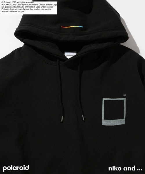 niko and...（ニコアンド）の「【Polaroid(ポラロイド)】プリントパーカー（パーカー・メンズ・オレンジ/オフホワイト/ブラック・LARGE/MEDIUM）」の10枚目の写真