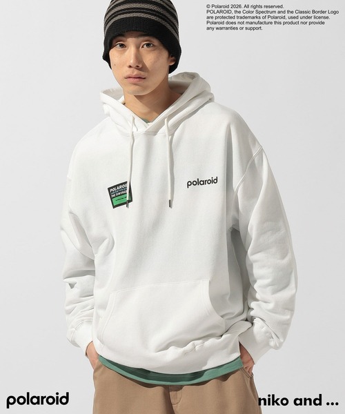 niko and...（ニコアンド）の「【Polaroid(ポラロイド)】プリントパーカー（パーカー・メンズ・オレンジ/オフホワイト/ブラック・LARGE/MEDIUM）」の18枚目の写真
