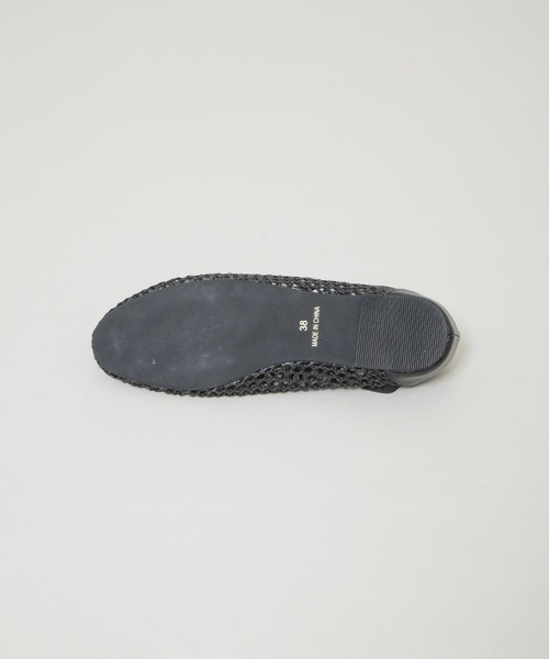 NANO universe（ナノユニバース）の「ストラップメッシュバレエシューズ（バレエシューズ・レディース・ベージュ/ブラック・38/37/36）」の6枚目の写真