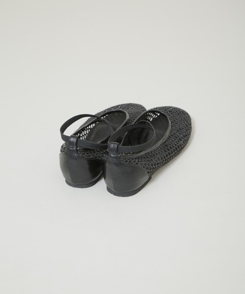 NANO universe（ナノユニバース）の「ストラップメッシュバレエシューズ（バレエシューズ・レディース・ベージュ/ブラック・38/37/36）」の7枚目の写真