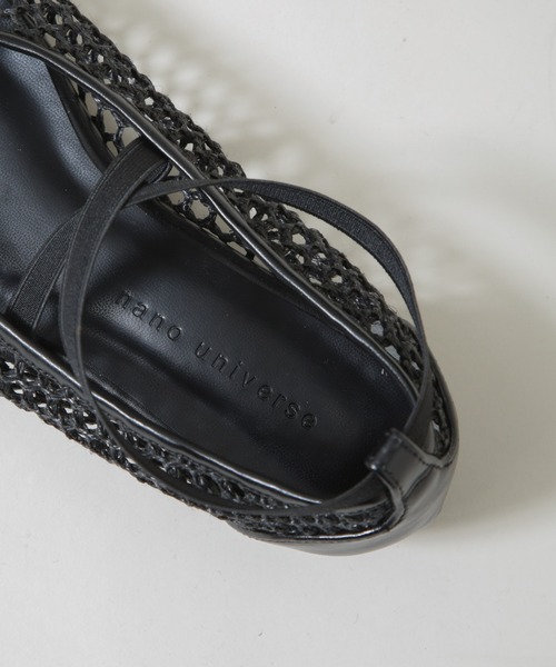 NANO universe（ナノユニバース）の「ストラップメッシュバレエシューズ（バレエシューズ・レディース・ベージュ/ブラック・38/37/36）」の10枚目の写真