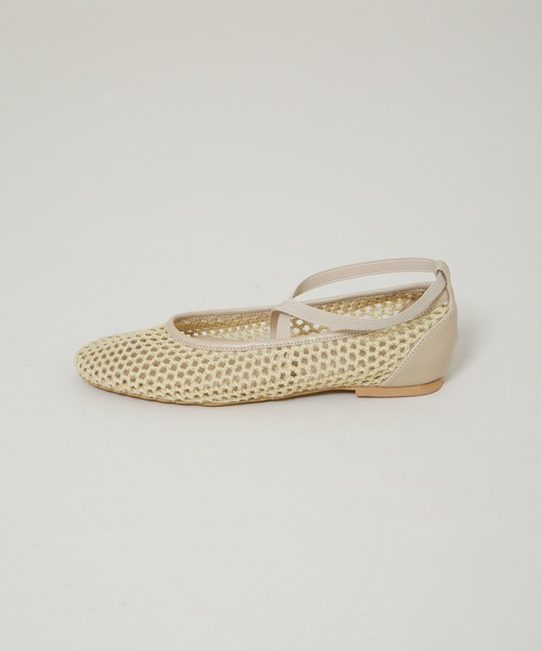 NANO universe（ナノユニバース）の「ストラップメッシュバレエシューズ（バレエシューズ・レディース・ベージュ/ブラック・38/37/36）」の12枚目の写真