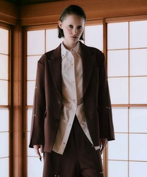 CREO STORE（クレオストア）の「【TAJEN:T】TUCK DESIGN STUDS TAILORED JACKET/ タックデザイン スタッズテイラードジャケット/セットアップ着用可能（テーラードジャケット）」