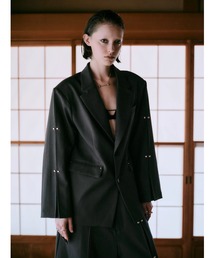 CREO STORE（クレオストア）の「【TAJEN:T】TUCK DESIGN STUDS TAILORED JACKET/ タックデザイン スタッズテイラードジャケット/セットアップ着用可能（テーラードジャケット）」