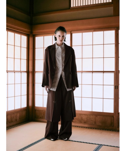 セール】【TAJEN:T】TUCK DESIGN STUDS TAILORED JACKET/ タック