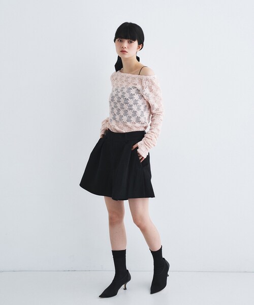 CODE A（コードエー）の「arc short pants（その他パンツ・レディース・ブラック/ライトベージュ・34/36）」の5枚目の写真